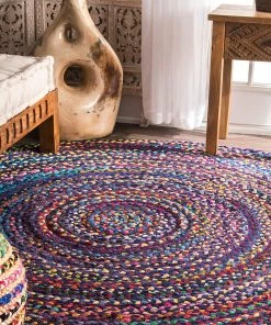 FAS Hand Braided Blue Soft Area Rugs All Area Rugs And Runners