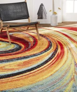 FAS All Area Rugs And Runners Abstract Multi-color Soft Area Rugs
