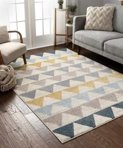 Modern Rugs And Decor Triangles Geometric Gold Blue Area Rug All Area Rugs And Runners 10 Modern Rugs And Decor Triangles Geometric Gold Blue Area Rug All Area Rugs And Runners