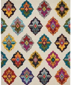 Modern Rugs And Decor Moroccan Casbah Plush Ivory/Multicolor Shag Area Rug 6 Modern Rugs And Decor Moroccan Casbah Plush Ivory/Multicolor Shag Area Rug