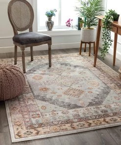 Well Woven Rodeo Virden Grey Bohemian Eclectic Tribal Aztec Distressed Area Rug