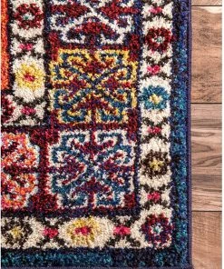 Modern Rugs And Decor All Area Rugs And Runners Tribal Navy Orange Mutli Soft Area Rug