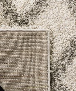 Modern Rugs And Decor Modern/ Geometric Rugs SAFAVIEH Hudson Shag Collection Moroccan Trellis Non-Shedding Living Room Bedroom Dining Room Entryway Plush 2-inch Thick Runner, , Ivory / Grey