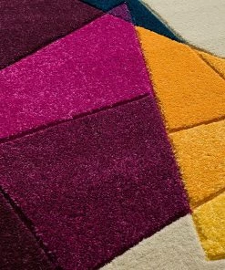 WW Modern Geometric Blue Purple Fuchsia Yellow Comfy Hand Carved Area Rugs 13 WW Modern Geometric Blue Purple Fuchsia Yellow Comfy Hand Carved Area Rugs