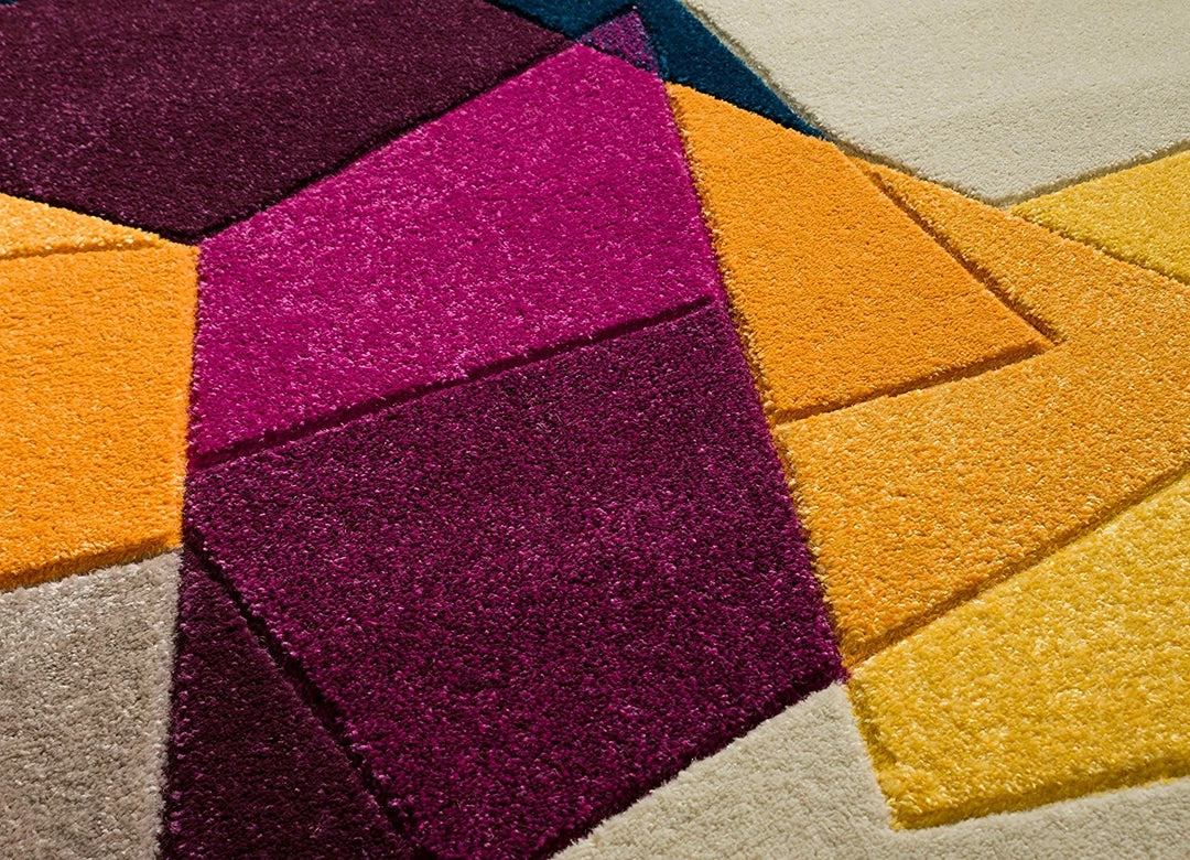 WW Modern Geometric Blue Purple Fuchsia Yellow Comfy Hand Carved Area Rugs 3 WW Modern Geometric Blue Purple Fuchsia Yellow Comfy Hand Carved Area Rugs