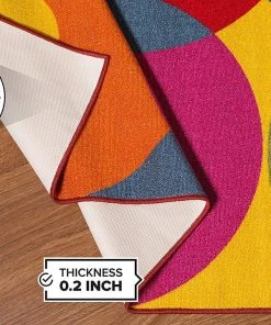 WRG All Area Rugs And Runners Vibrant Circle Area Rug Non-Slip/ No Skid 14 WRG All Area Rugs And Runners Vibrant Circle Area Rug Non-Slip/ No Skid