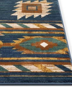 Well Woven Lizette Dark Blue Traditional Medallion Area Rug