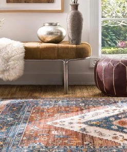 Modern Rugs And Decor All Area Rugs And Runners Mabel Tribal Area Rug, Rust