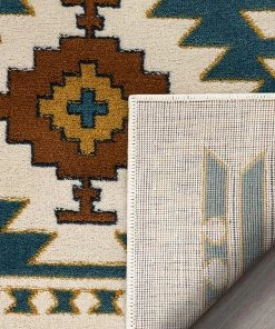 Well Woven All Area Rugs And Runners Noble Blue Southwestern Medallion Soft Rug