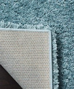FAS Aqua Blue Soft Plush Shag Area Rug