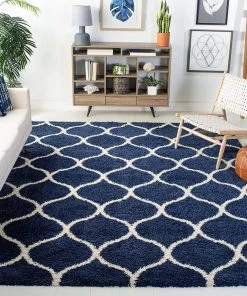 FAS All Area Rugs And Runners Moroccan Pattern Navy Ivory Plush Shag Area Rug 12 FAS All Area Rugs And Runners Moroccan Pattern Navy Ivory Plush Shag Area Rug