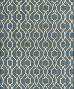 WW Maples Rugs Non Skid Washable Throw Soft Area Rugs Blue