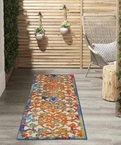 Modern Rugs And Decor All Area Rugs And Runners Multicolor Easy-Care Indoor-Outdoor Rug