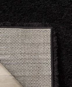 Athens Shag Ilaha Black Soft Plush Shag Area Rug