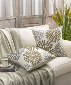 ZMN Decorative Dahlia Throw Pillow Cushion Cover Home Décor