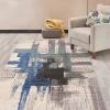 WRG Abstract Blue Gray Ivory Area Rug All Area Rugs And Runners