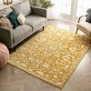 Well Woven Dazzle DISA Vintage Medallion Gold Soft Area Rug