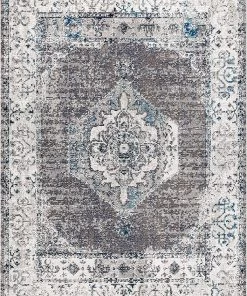 JONATHAN All Area Rugs And Runners Ankara Vintage Medallion Gray/Ivory Soft Area Rug
