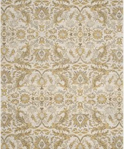 Safavieh Bedding Evoke Collection Non-Shedding Stain Resistant Living Room Bedroom Area Ivory / Gold