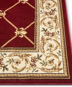 Well Woven Timeless Fleur De Lis Red Formal Area Rug