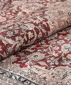 Well Woven Tonti Red Machine Washable Vintage Style Classic Distsressed Persian Area Rug