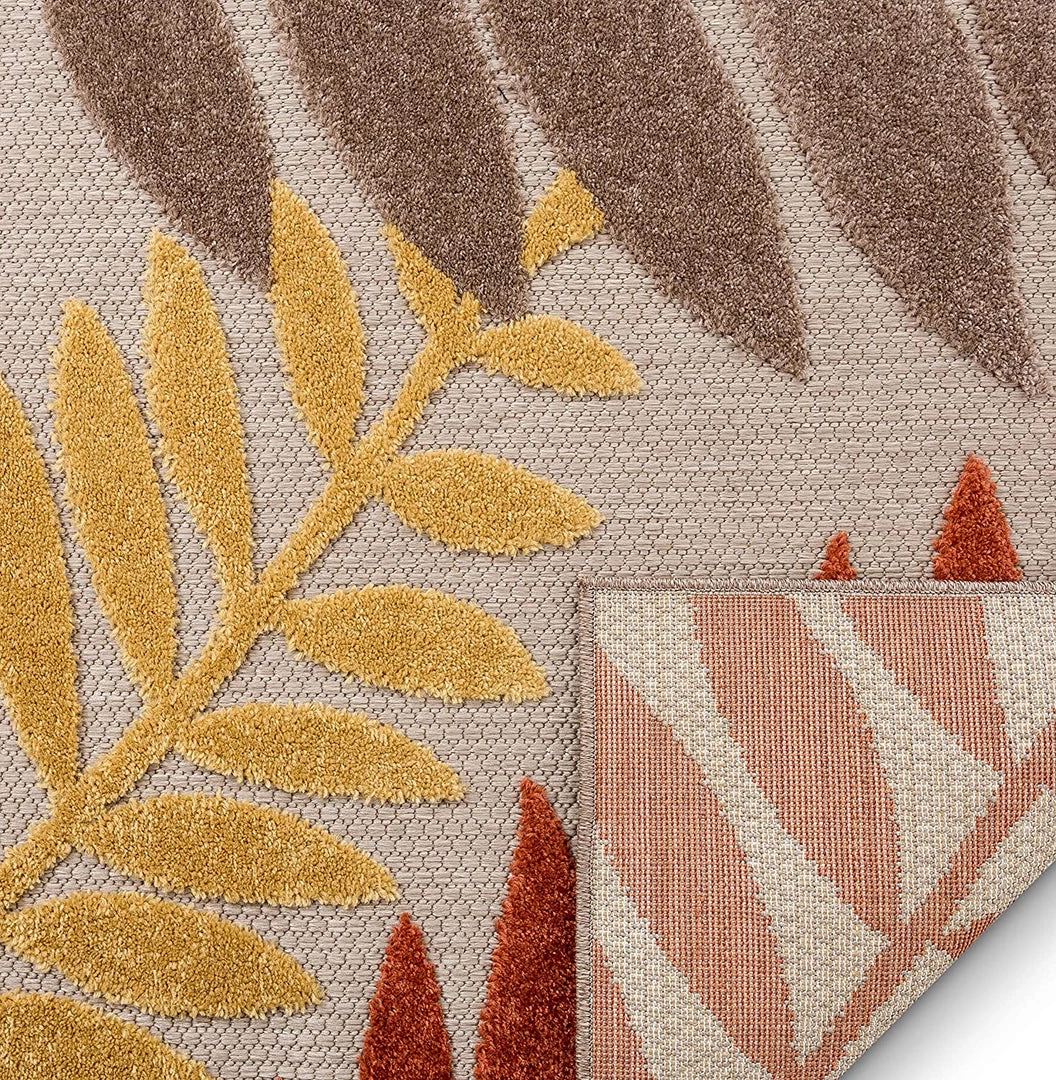 Dorado Mariah Modern Beige Floral High Traffic Stain Resistant Indoor Outdoor Area Rug 4 Dorado Mariah Modern Beige Floral High Traffic Stain Resistant Indoor Outdoor Area Rug