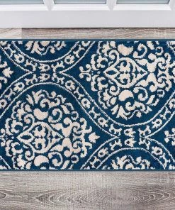WRG Floral Damask Navy Ivory Area Rug All Area Rugs And Runners 15 WRG Floral Damask Navy Ivory Area Rug All Area Rugs And Runners