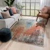 Ww Renni Multi Multi Red Blue Abstract Geometric Distressed Pattern Boho Area Rug