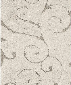 FAS Premium Swirl Thick Plush Cream/Beige Area Shag Rug