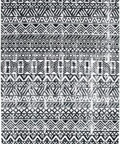 Rugshop Distressed Boho Machine Washable Stain Resistant Area Rug All Area Rugs And Runners