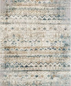 Well Woven Sella Beige & Blue Vintage Tribal Area Rug