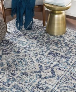 Abbas Vintage Traditional Area Rug Vintage Navy Blue Gray White Area Rug All Area Rugs And Runners