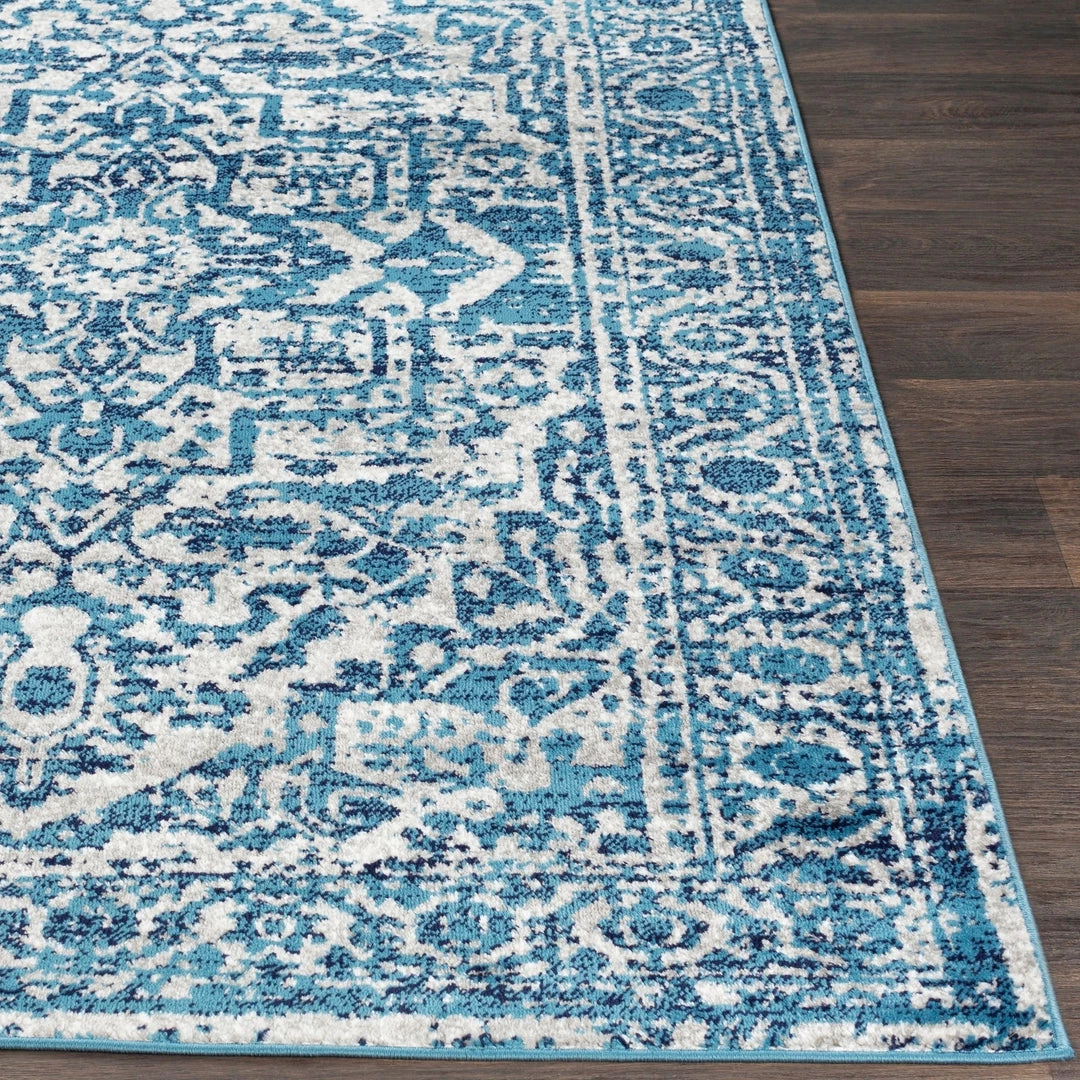 Copper Grove Hagestein Vintage Medallion Sky Blue White Area Rug 3 Copper Grove Hagestein Vintage Medallion Sky Blue White Area Rug