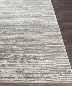 Albi Gray Contemporary Contemporary Gray Stripes Area Rug All Area Rugs And Runners