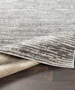Albi Gray Contemporary Contemporary Gray Stripes Area Rug All Area Rugs And Runners