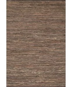Alexander Home Farmhouse Jute And Leather Handwoven Area Rug
