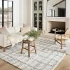 Alexander Home Modern Checkered Shag Soft Area Rug