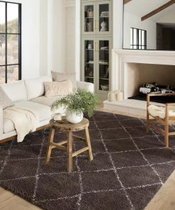 Alexander Home Kazi Modern Trellis Shag Soft Area Rug All Area Rugs And Runners