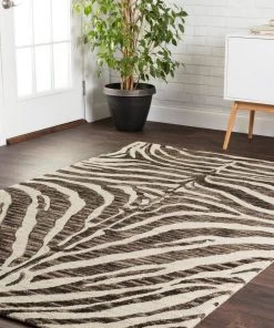 Alexander Home All Area Rugs And Runners Moroccan Zebra Wool Soft Area Rug