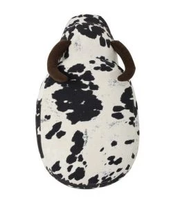 Modern Rugs And Decor Cow Shape Velvet Ottoman Home Décor