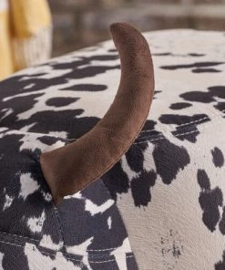 Modern Rugs And Decor Cow Shape Velvet Ottoman Home Décor