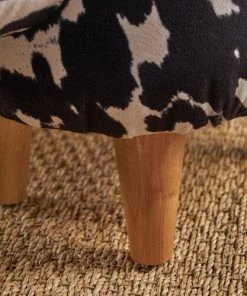 Modern Rugs And Decor Cow Shape Velvet Ottoman Home Décor