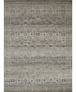 Alexander Home Carissa Distressed Floral Border Millennium Collection Soft Area Rug, Grey/Charcoal All Area Rugs And Runners