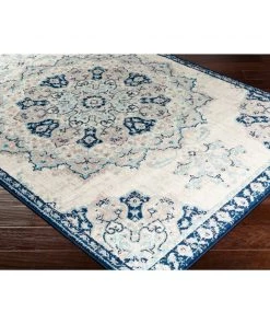Aoede Floral Medallion Traditional Ivory Gray Navy Area Rug All Area Rugs And Runners