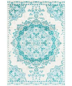 Aoede Traditional Teal/ Ivory Traditional Medallion Teal Aqua Gray Area Rug All Area Rugs And Runners