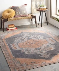 Artistic Weavers Global Medallion Printed Machine Washable Area Soft Rug