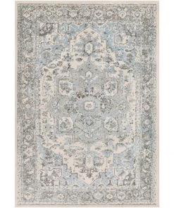 Arienne Traditional Pale Blue Traditional Pale Blue Gray White Area Rugs