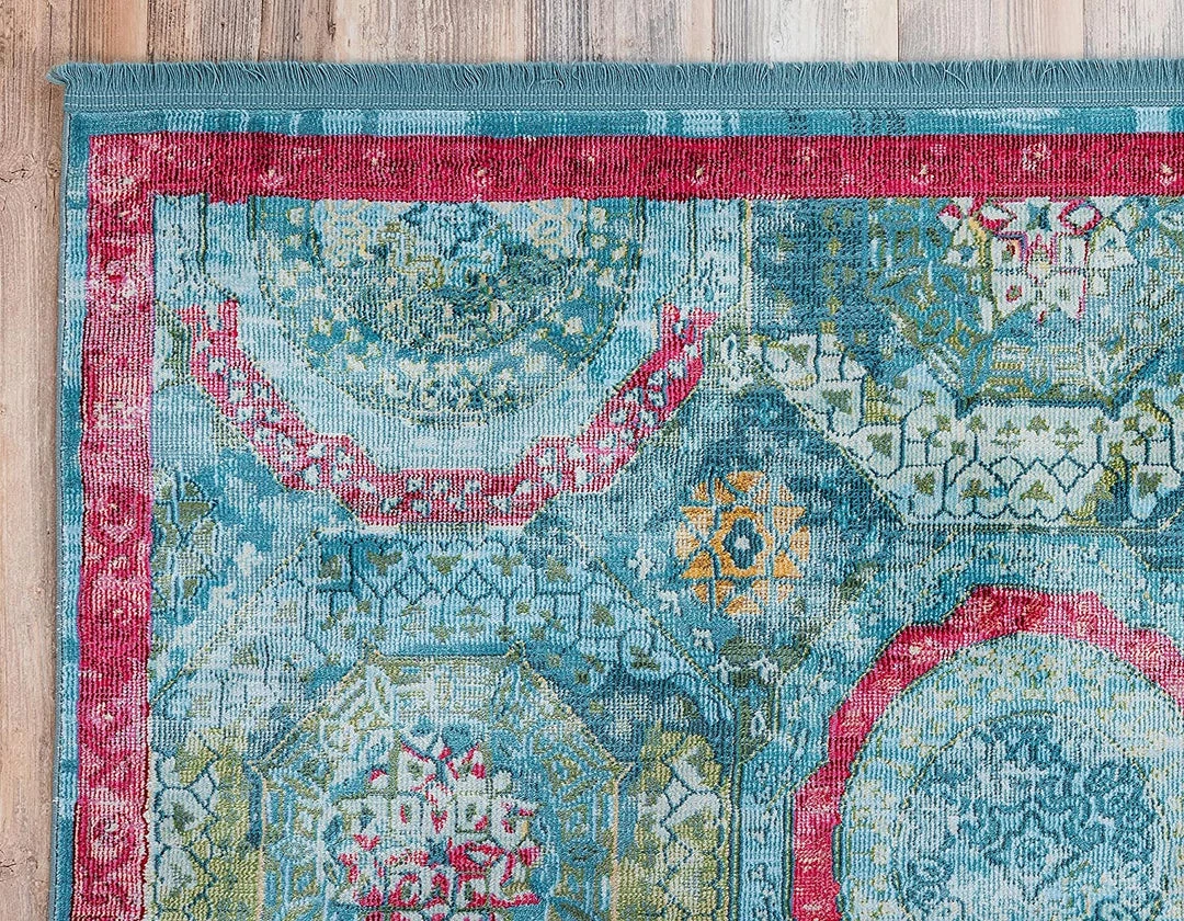 Unique Loom Baracoa Collection Bright Tones Vintage Traditional Turquoise Runner Area Rug All Area Rugs And Runners 3 Unique Loom Baracoa Collection Bright Tones Vintage Traditional Turquoise Runner Area Rug All Area Rugs And Runners