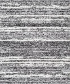 FAS Premium Handmade Striped Gray Plush Shag Area Rugs 9 FAS Premium Handmade Striped Gray Plush Shag Area Rugs