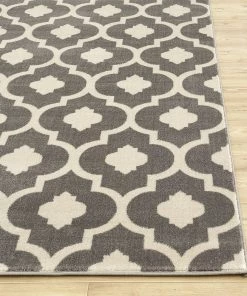 WRG Trellis Gray/Grey Indoor Area Rug